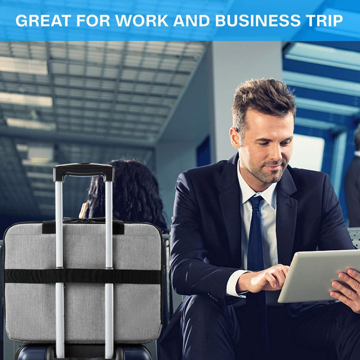 BAGSMART 17,3-Zoll-Laptoptasche, Erweiterbare Aktentasche, Computertasche für Herren und Damen, Lapt