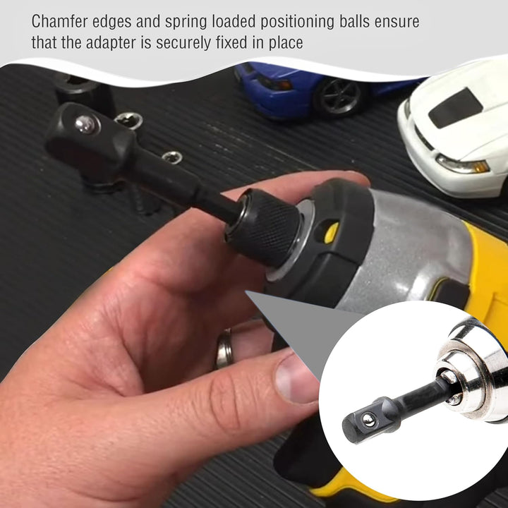 DW2542IR für DeWalt Stecknuss-Adapter, Schlaggrad-Sechskantschaft, 1/4-3/8-Zoll-Antriebs-Bohrer-Stec