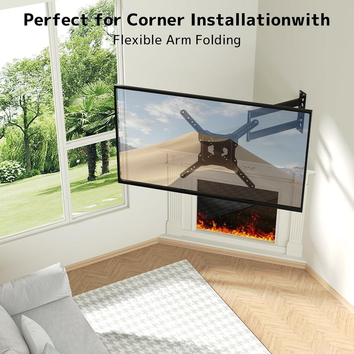 TV Wandhalterung mit 728 mm langem Schwenkarm, für 23–65 Zoll Fernseher, neigbar &amp; drehbar, VESA 400