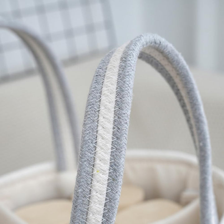 Aufbewahrungskorb Baumwollseil Gewebte Wickeltasche Wickel-Organizer | Baby-Wickeltasche Windelkorb