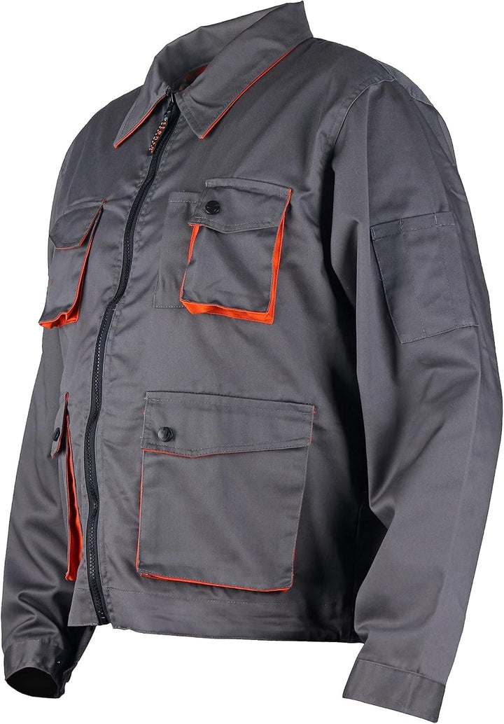 Stenso Desman - Multifunktionale Arbeitsjacke Männer Bundjacke - Grau/Orange 58, 58