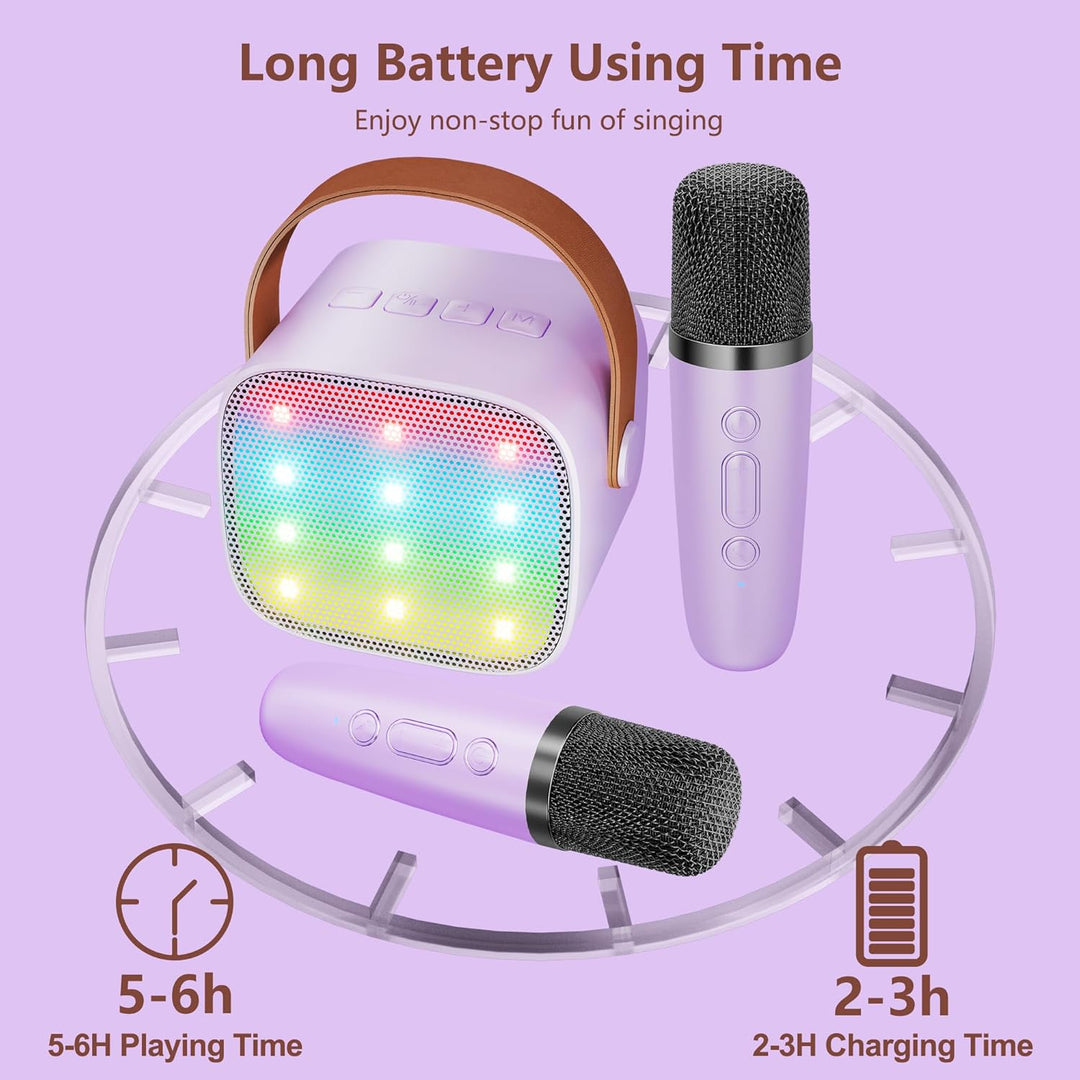 BONAOK Karaoke Mikrofon Kinder, Bluetooth Karaokemaschinen für Kinder Erwachsene, Karaoke-Player Mik