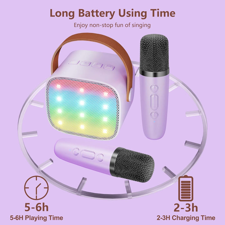 BONAOK Karaoke Mikrofon Kinder, Bluetooth Karaokemaschinen für Kinder Erwachsene, Karaoke-Player Mik