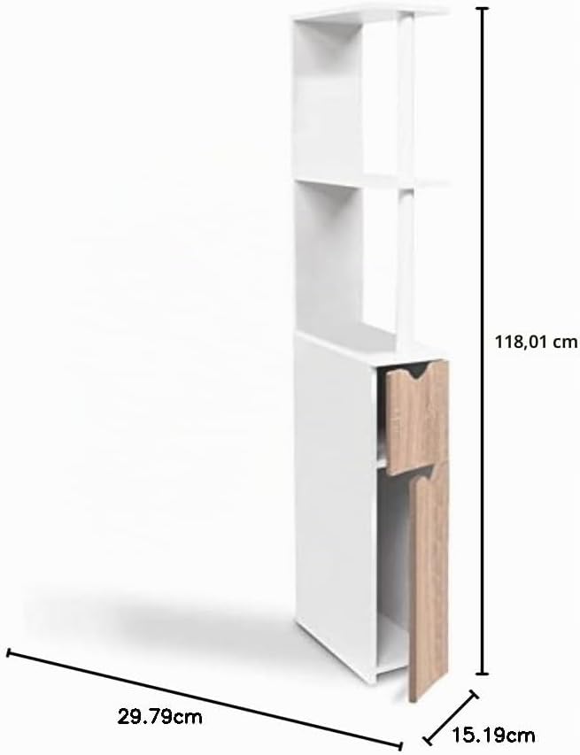 ProBache WC-Schrank, Holz, platzsparend, für Toilette, 2 Türen Buche