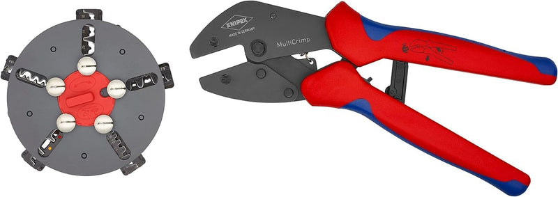 Knipex MultiCrimp® Crimpzange mit Wechselmagazin brüniert, mit Mehrkomponenten-Hüllen 250 mm 97 33 0