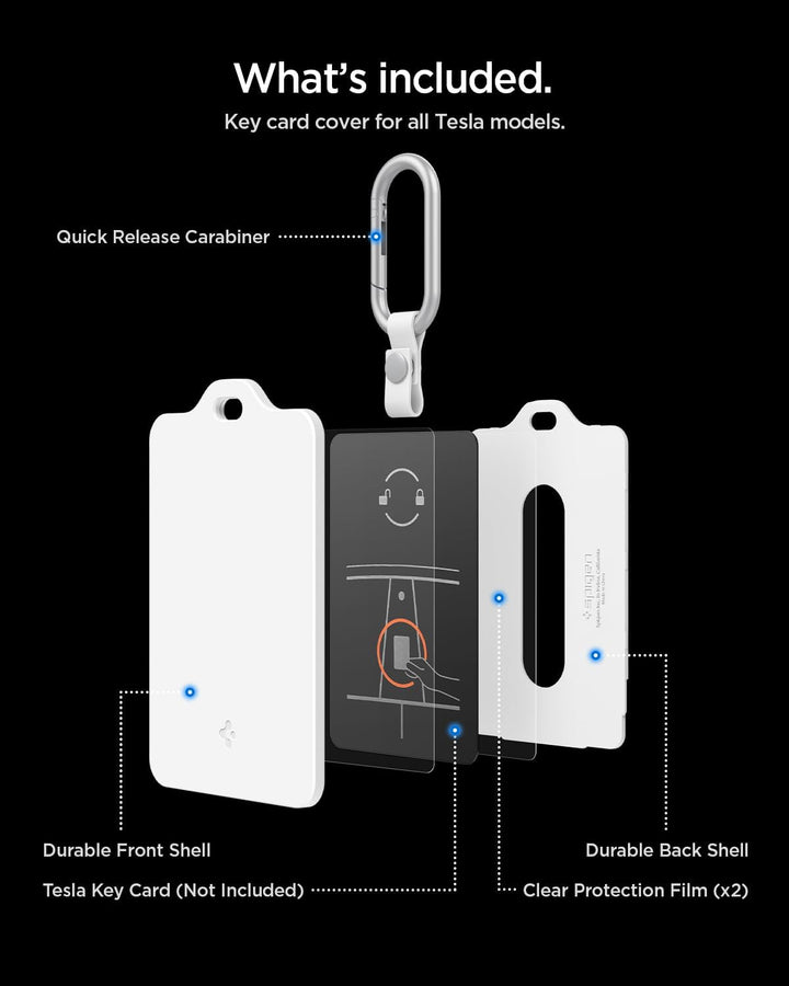 Spigen Schlüsselkartenhalter [1 Stück] für Tesla Model Y (~2026 Juniper) Model 3 (~Highland 2026) Mo