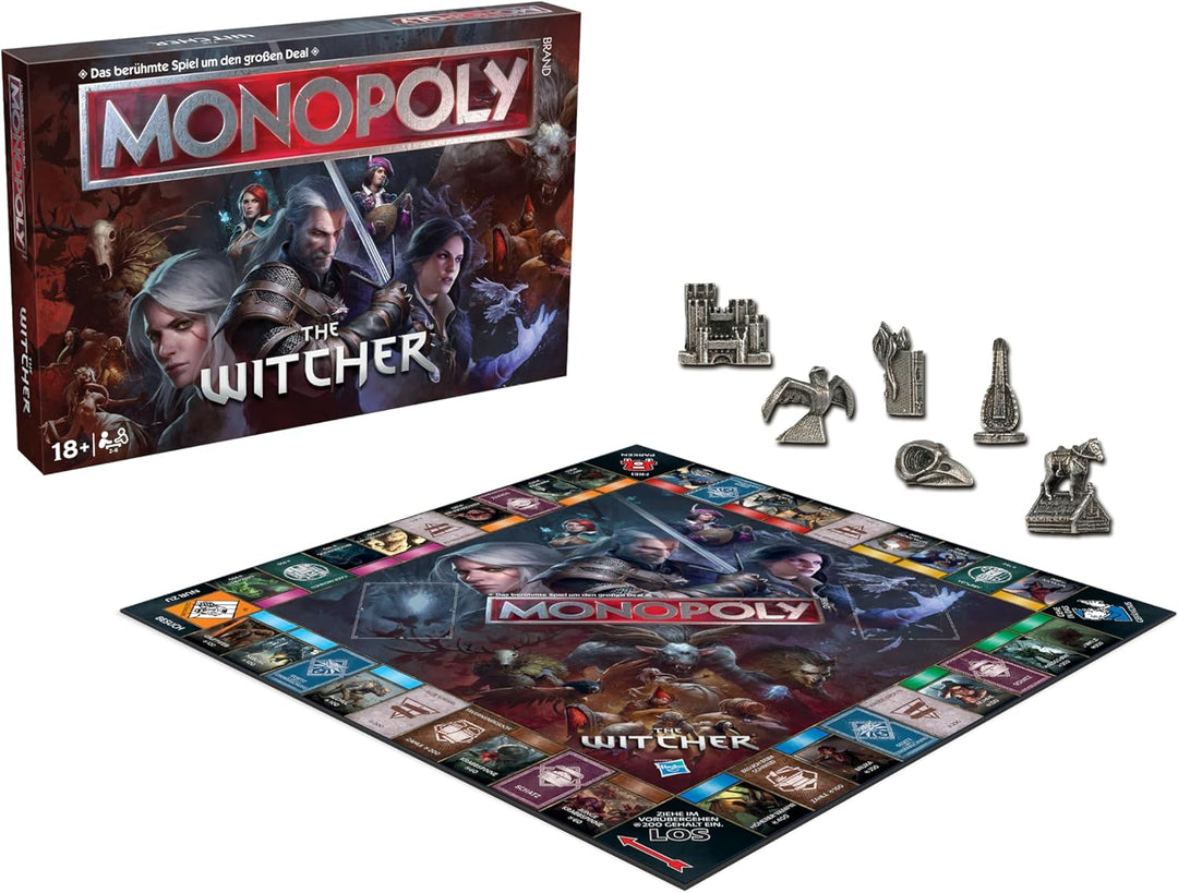 Winning Moves Monopoly The Witcher Edition - Monopoly Spiel für Fans - Familienspiele Strategie Bret