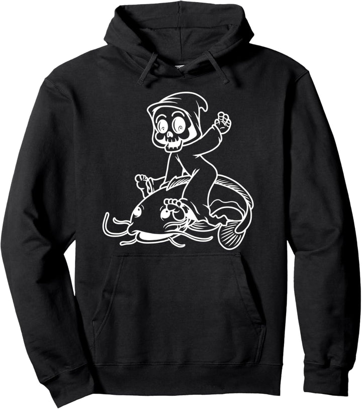 Lustiger Sensenmann reitet Welspullover Männer Kinder Pullover Hoodie