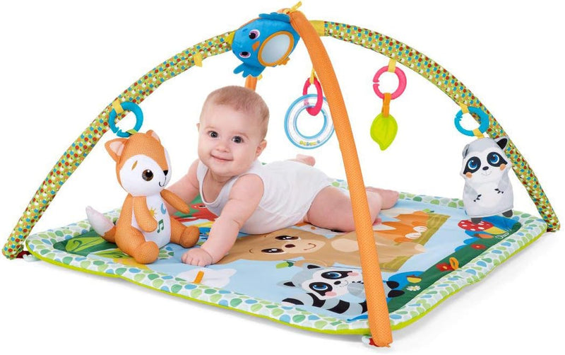 Chicco Waldzauber Baby Krabbeldecke mit Spielbogen, Multifunktionsspielbogen für Babys, 5 abnehmbare