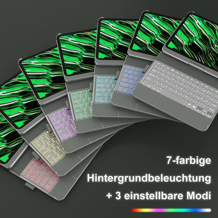 KBCASE Bluetooth Tastatur Schutzhülle für iPad 10. Gen 2022 10,9 Zoll, iPad 11. Gen 2025 A16 11 Zoll