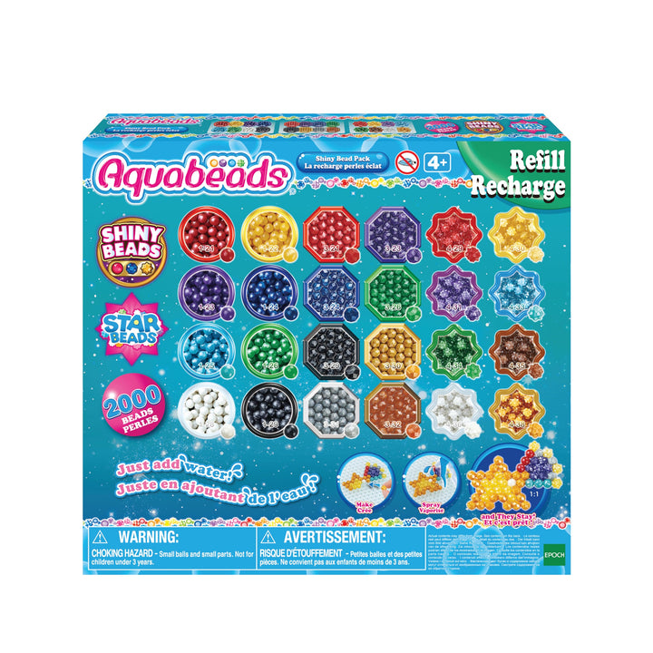 Aquabeads 31995 Perlmuttperlen Nachfüllpack - Nachfüllset, aus Kunststoff, Stern Einzelbett, Einzelb