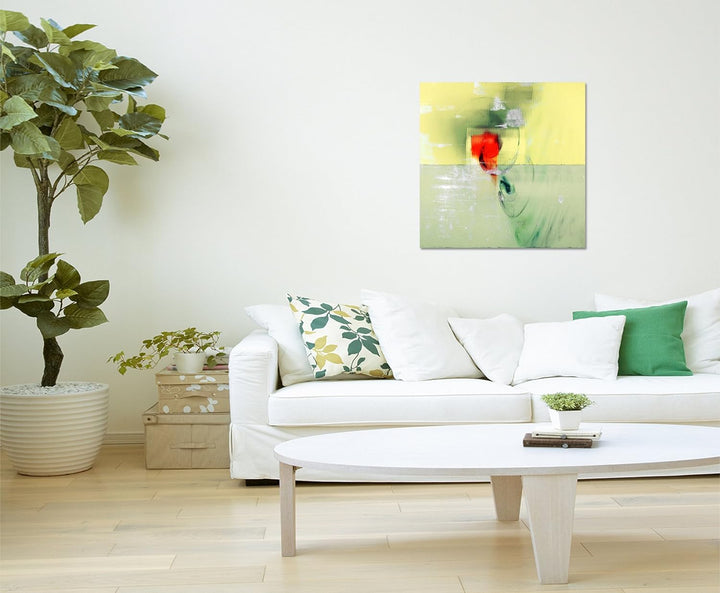 Paul Sinus Art Modernes Wandbild Abstrakt033_60x60cm Abstrakte Kunst Kunstdruck auf Leinwand Zeitlos