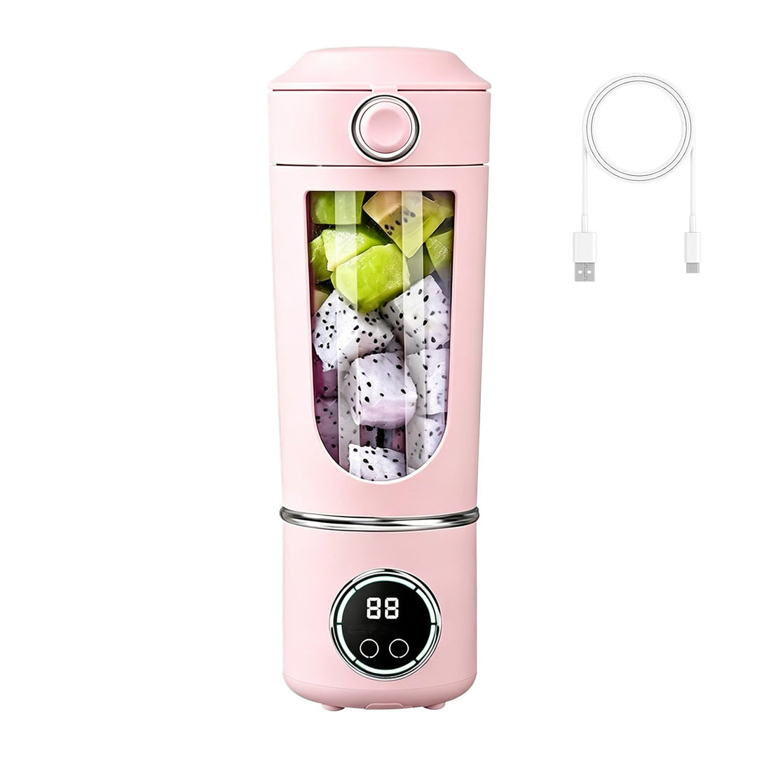 Tragbarer Mixer, 700ml Smoothie Maker to Go, 12-Blatt Portable Blender, Fresh Juice Mixer Flasche, U