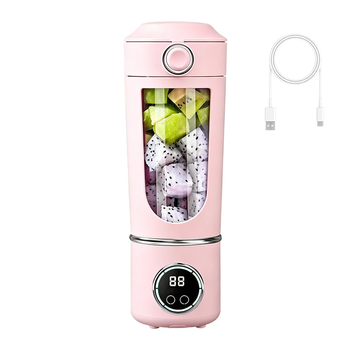 Tragbarer Mixer, 700ml Smoothie Maker to Go, 12-Blatt Portable Blender, Fresh Juice Mixer Flasche, U