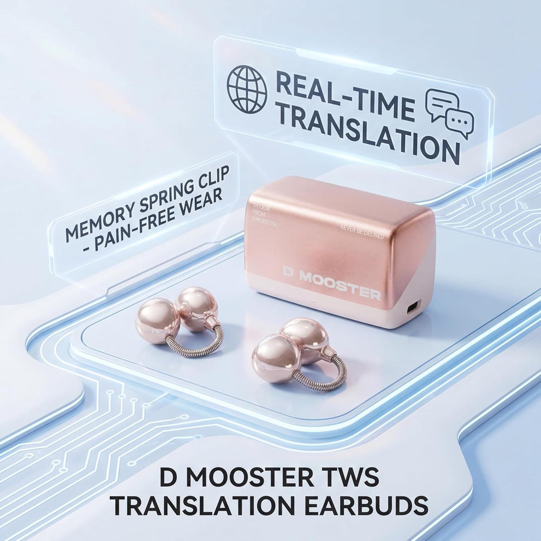 Dmooster D95 Kabellose Kopfhörer–Immersiver Klang, Kreatives Design Clip-On-Open-Ear-Kabellose Ohrhö