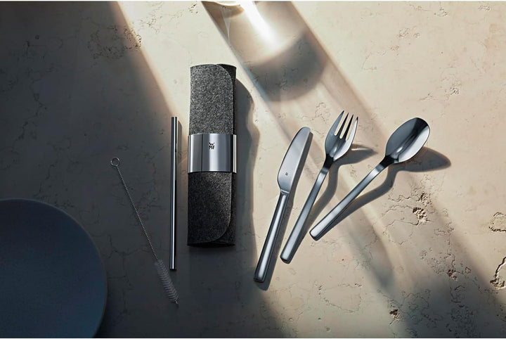 WMF my2Go Besteck Set 8-teilig, Outdoor Reisebesteck, Campingbesteck mit Etui, Wanderbesteck umweltf