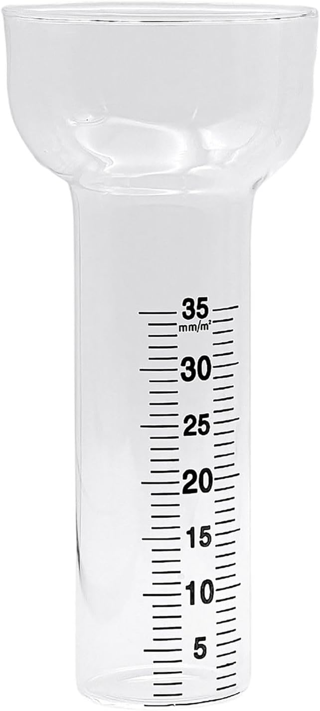 Regenmesser/Niederschlagsmesser Ersatzglas aus Glas mit klaren Markierungen, 35/40 mm trichterförmig