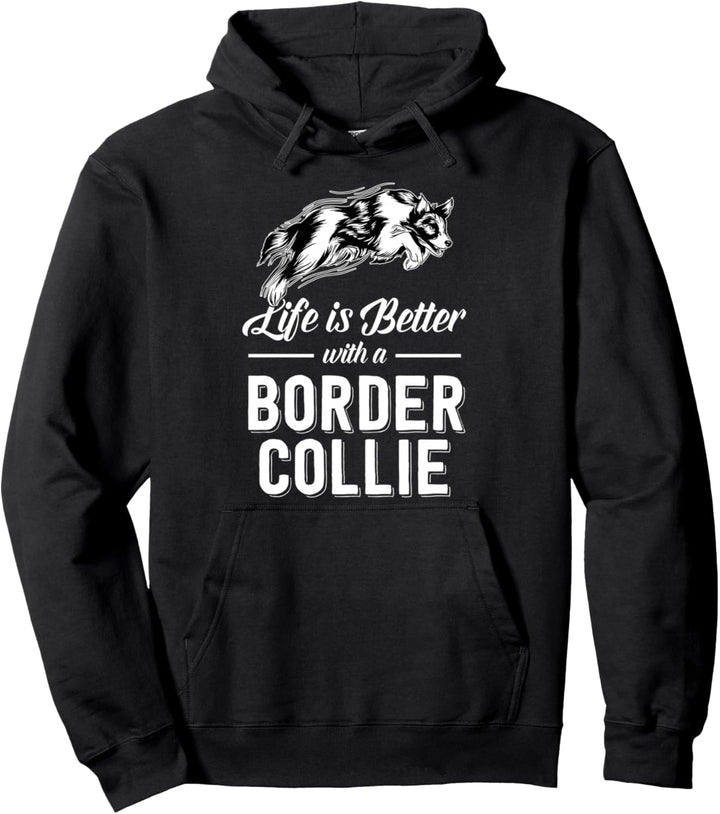 Border Collie Hund Welpe Zucht Agility Erziehung Hütehund Pullover Hoodie