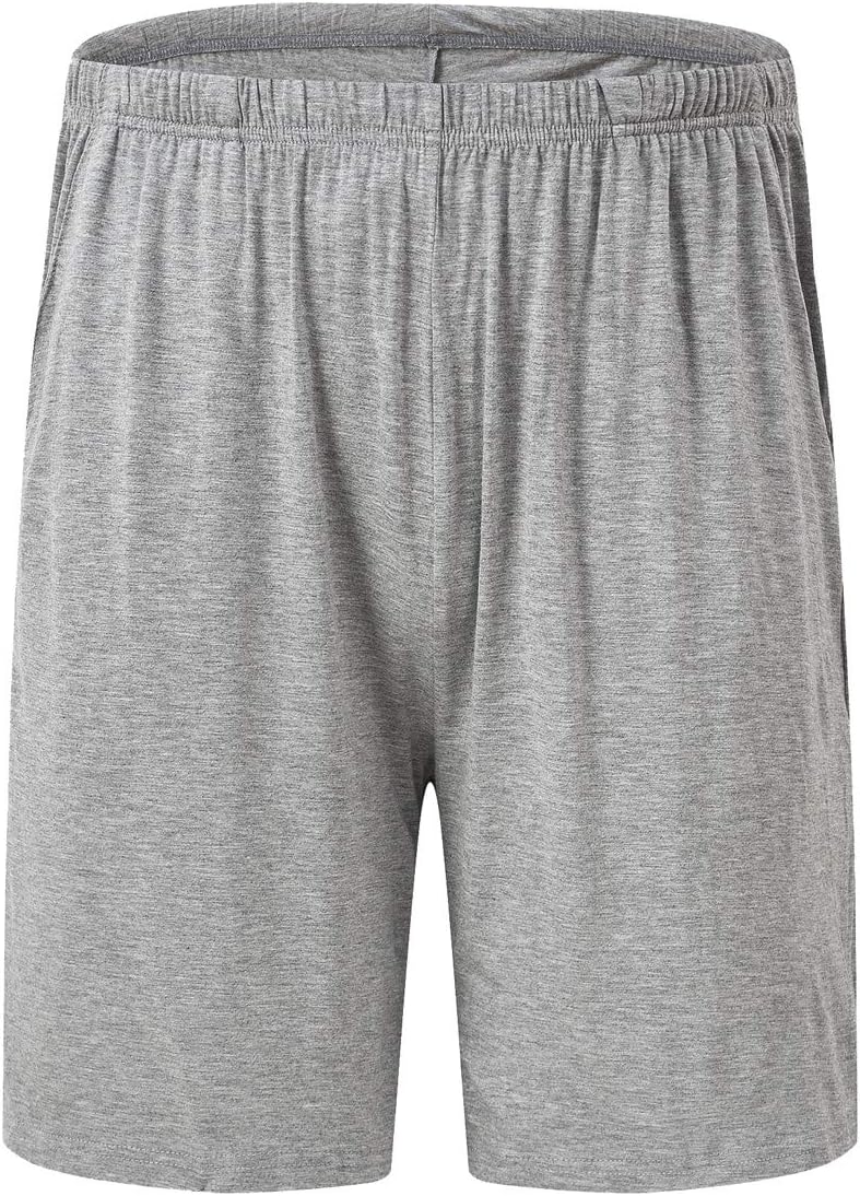 JINSHI Herren Schlafanzughosen Kurz Pyjamahose Sommer Nachtwäsche Shorts S 2er Pack-01, S 2er Pack-0
