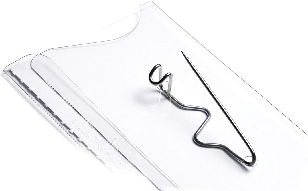 Durable Namensschild mit Nadel, 30 x 60 mm, transparent, Packung à 100 Stück, 800619 30 x 60 mm Well