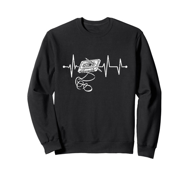 Retro Musik Kassette Herzschlag Vintage Mixtape Sweatshirt