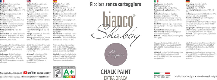 bianco Shabby® Prugna Kreidefarbe Wasserbasis für Alle Oberflächen einfach zu verarbeiten ohne schle
