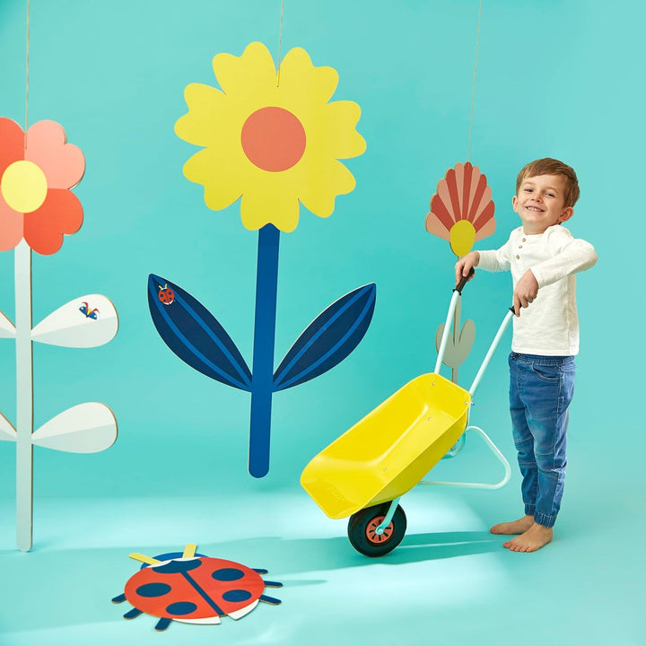 Janod – Metallschubkarre für Kinder ab 2 Jahren – Geeignet für Kinder für Garten- und Outdoor-Aktivi