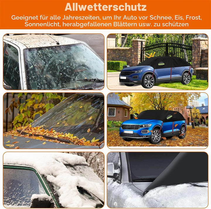 Halbgarage für VW T-ROC Cabriole 2019–2025, 420D Oxford, wasserdichte Autoabdeckung, Allwetterschutz