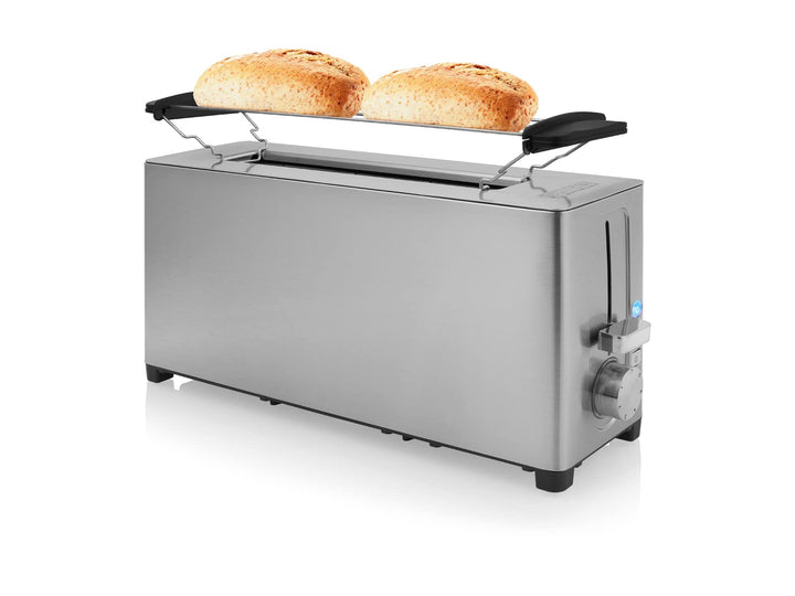 Princess 142401 Steel Toaster Langer Schlitz - 7 einstellbare Stufen - 1050 W 2 Toasts Langer Schlit