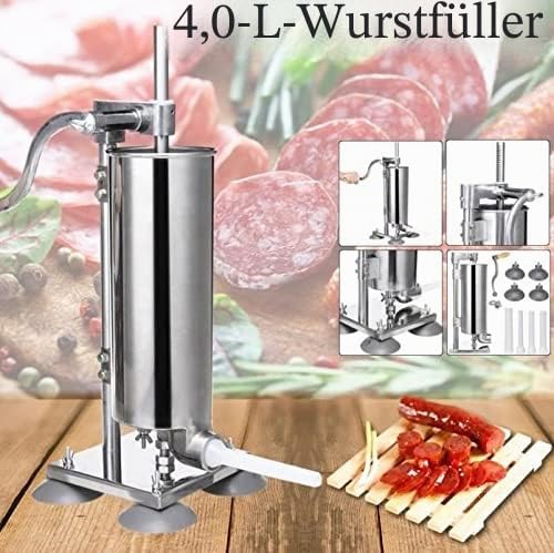 Wurstmaschine aus Stahl, Wurstfüller für Fleisch, aus Edelstahl, manuelle Wurstmaschine, vertikale W