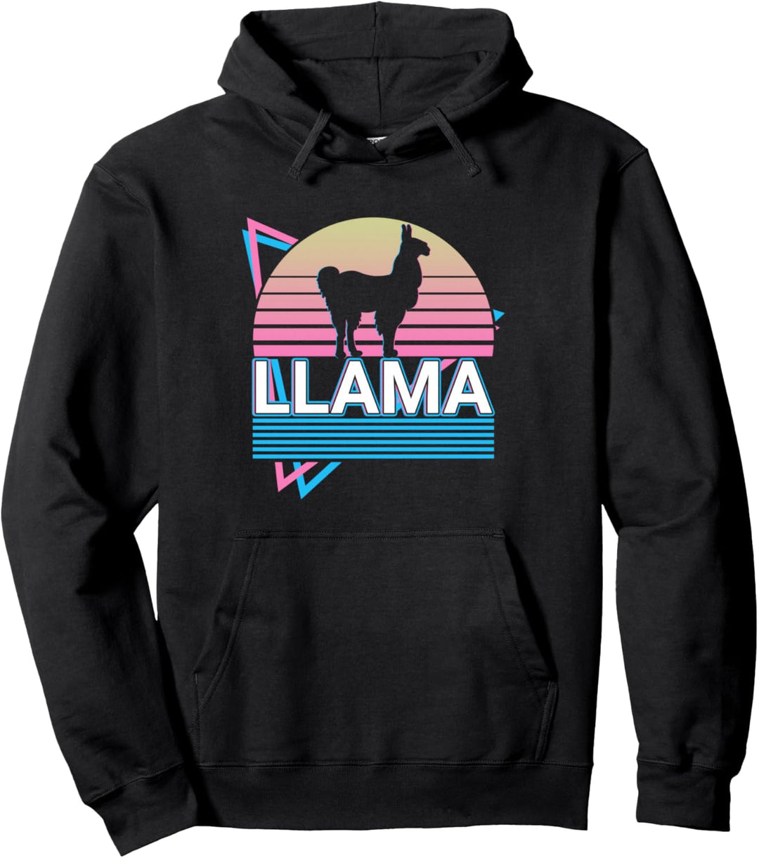 Lama Alpaka Retro Pullover Hoodie