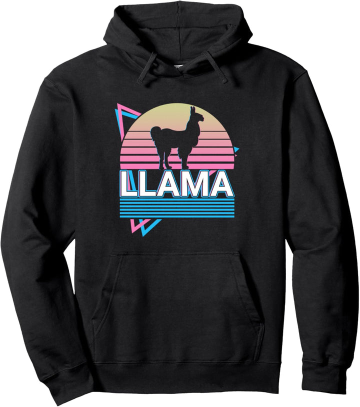 Lama Alpaka Retro Pullover Hoodie