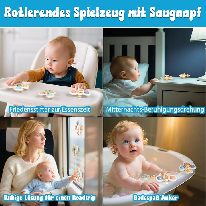 LearnToy Baby Spielzeug 6-18 Monate - Montessori 7-in-1 Aktivitätsset mit Stapelblöcken, Beissring &