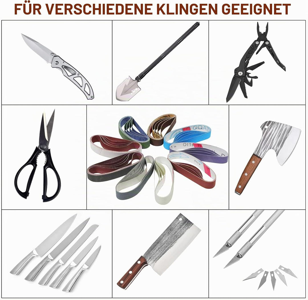 45 Stück 1,9 x 30,5 cm Ersatz-Messerschärfer-Schleifband-Set für Arbeit, scharfe Messer- und Werkzeu