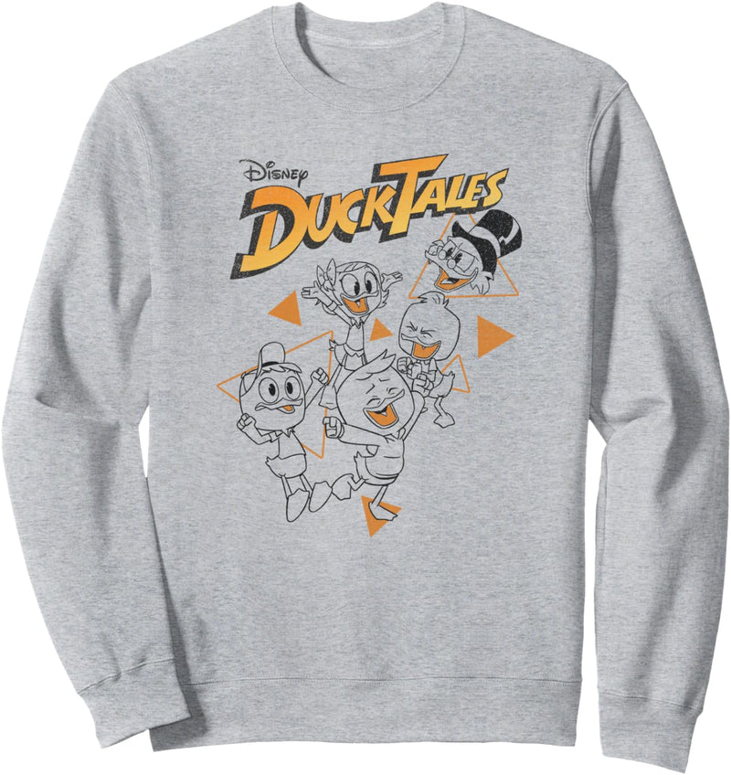 Disney Duck Tales Group Shot Simple Outline Cheer Sweatshirt