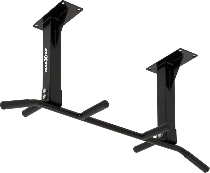 MAXXIVA Klimmzugstange für Deckenmontage schwarz für Workout Kraftübungen Bodybuilding Fitness-Train