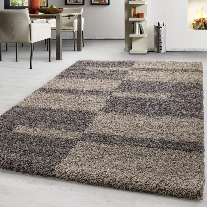 Hochlfor Teppich Wohnzimmer Kariertes Design Schlafzimmer Esszimmer Flur Läufer Küche Weicher Langfl