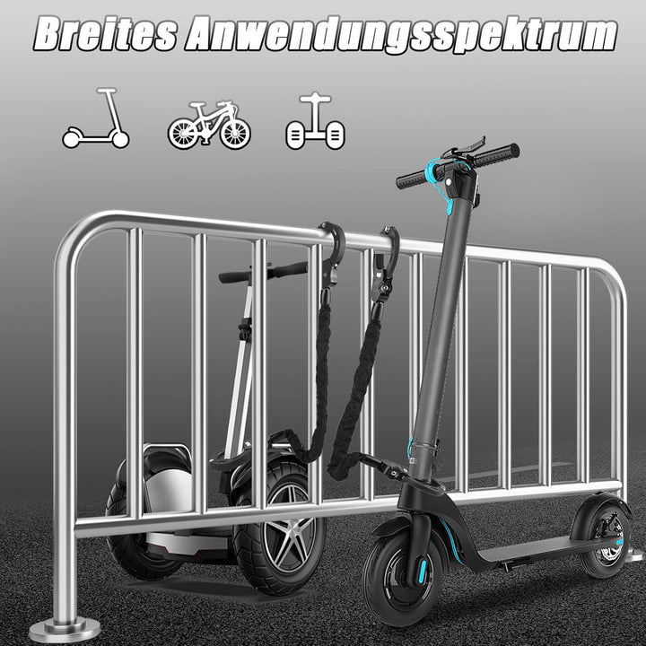 E Scooter Schloss, Handschellenschloss mit Schlüssel & wasserdichter Tasche, Schloss für E Scooter,