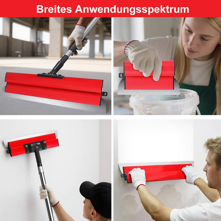 Flächenspachtel Set,(25cm, 40cm, 60cm) spachtel werkzeug und 0.76 m bis 1.6 m Verlängerungsgriff Pol