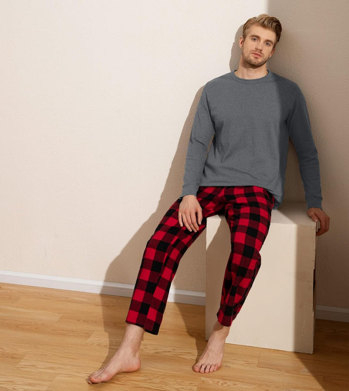 LAPASA Herren Pyjama-Set Schlafanzugset (Extra Warm Flecce Set M129, Wärmer Flanell Set M95, Warm Fl