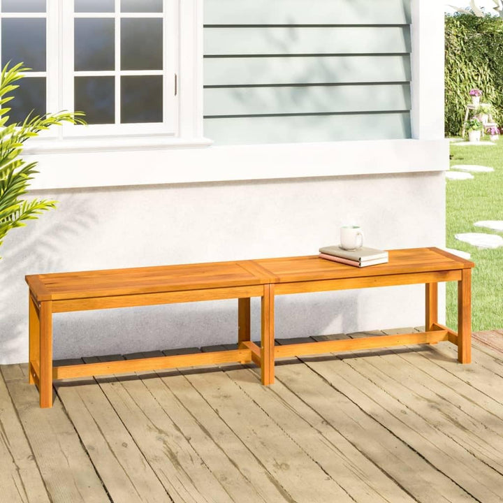vidaXL Gartenbank 180x35x45 cm Massivholz Akazie 180 x 35 x 45 cm, 180 x 35 x 45 cm
