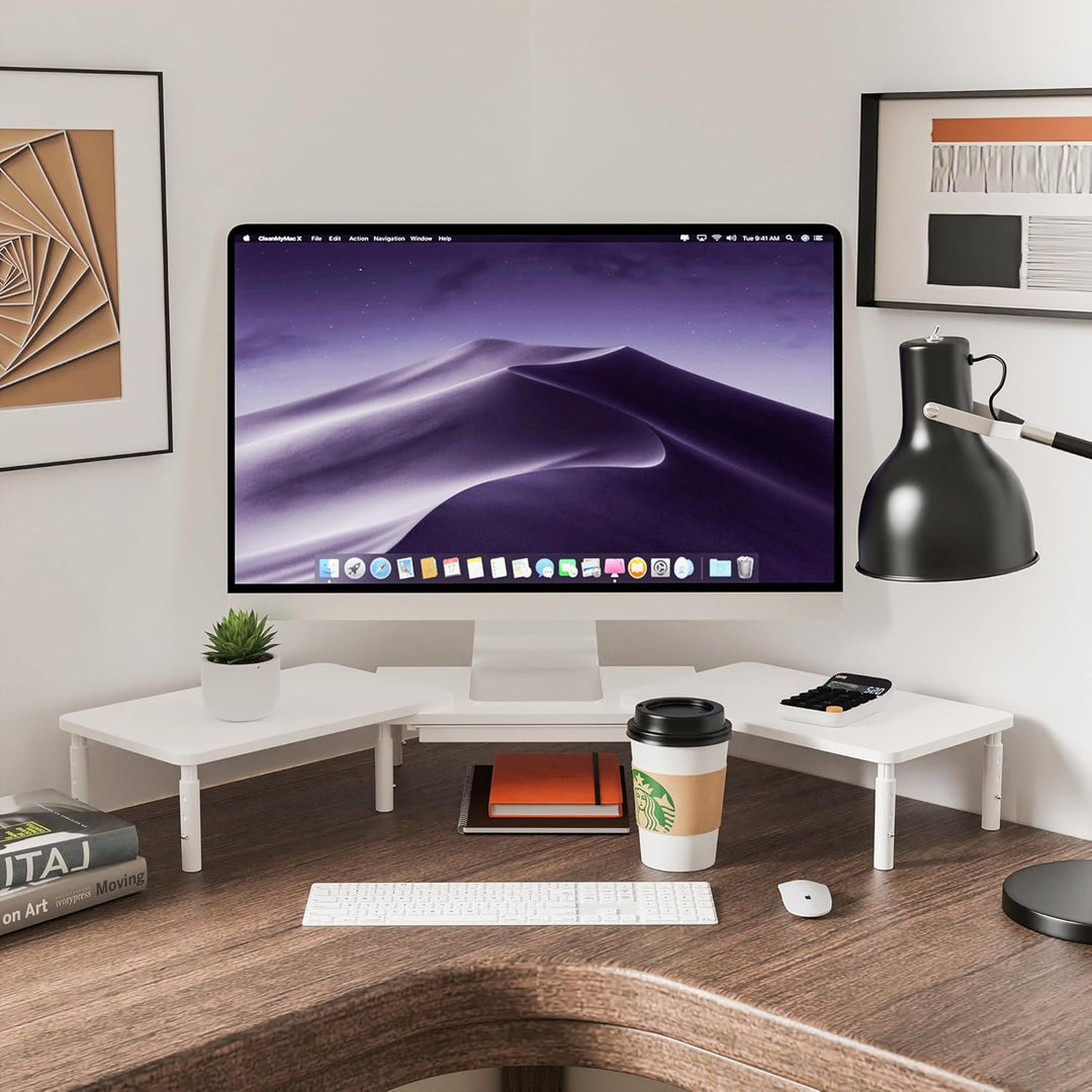 ETHU Dual Monitor Ständer, Höhenverstellbare Bildschirmerhöhung für 2 Monitore, Verstellbarer Monito