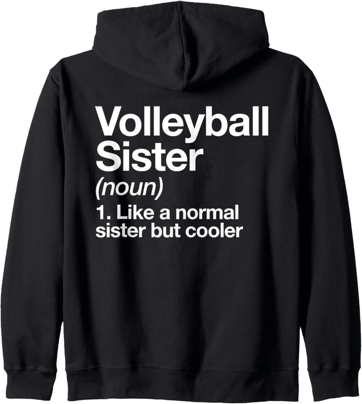 Volleyball Schwester Definition Lustiger Sport Kapuzenjacke