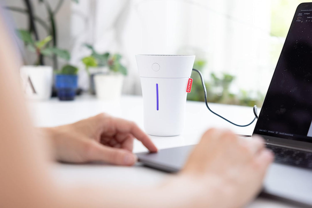 BONECO Luftbefeuchter U50 I USB Mini Luftbefeuchter I LED-Farbwechsel I Diffusor I Super leise I USB