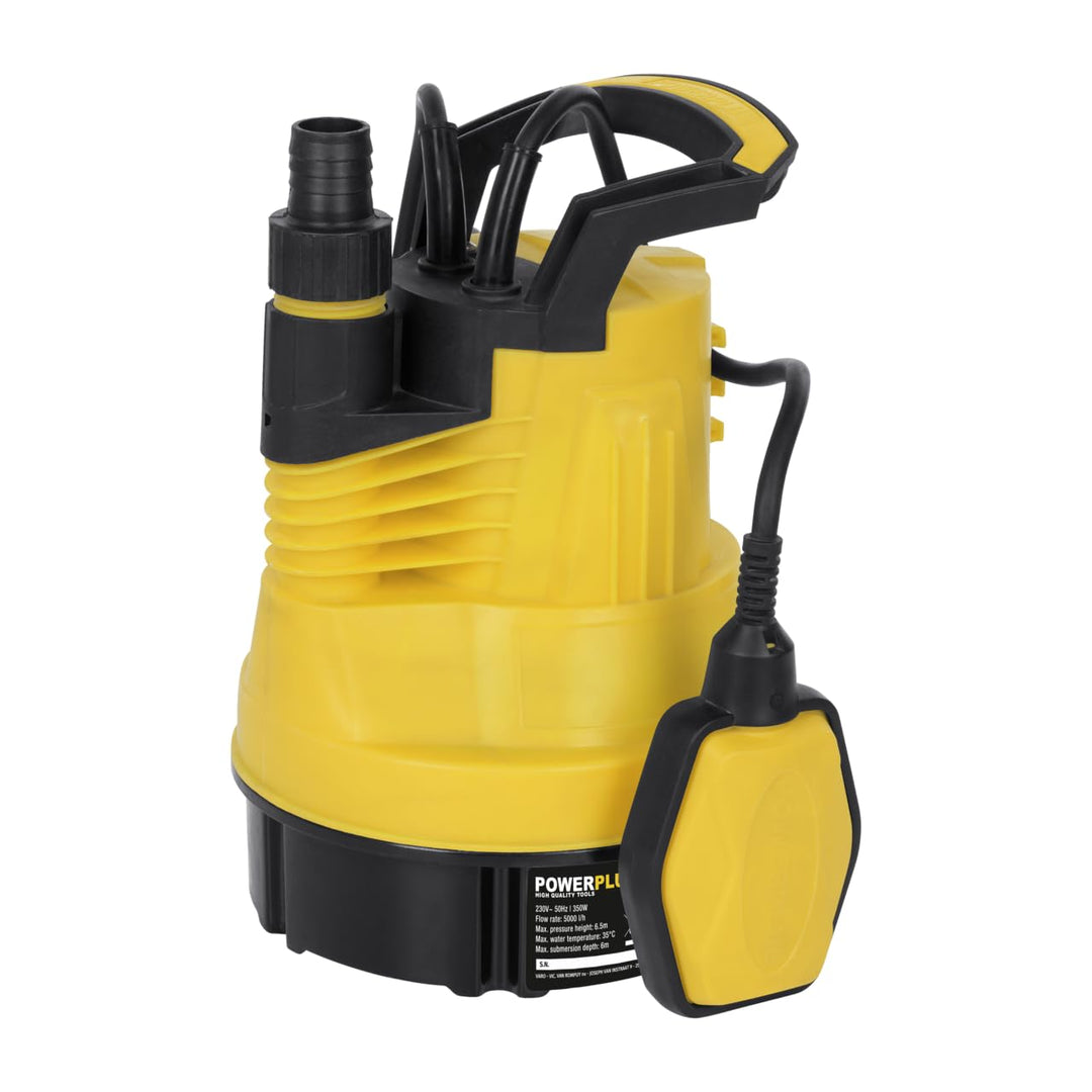 POWER plus Elektrische Wasserpumpe POWXG9502-350 W Tauchmotorpumpe, Maximaltemperatur 35°C und Förde