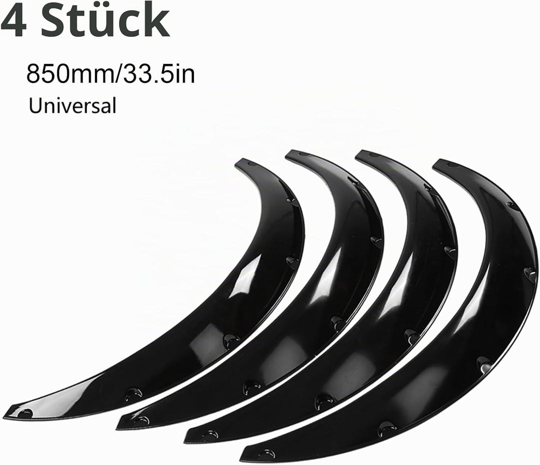 Kotfl¨¹gelverbreiterungen 4 St¨¹ck 90mm Universal Auto SUV Vorne und Hinten Kotfl¨¹gel Flexible Fend