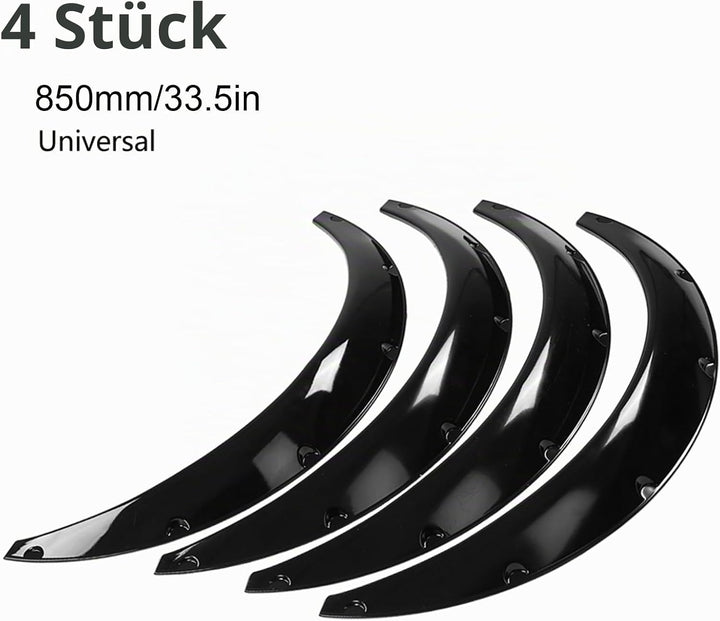 Kotfl¨¹gelverbreiterungen 4 St¨¹ck 90mm Universal Auto SUV Vorne und Hinten Kotfl¨¹gel Flexible Fend