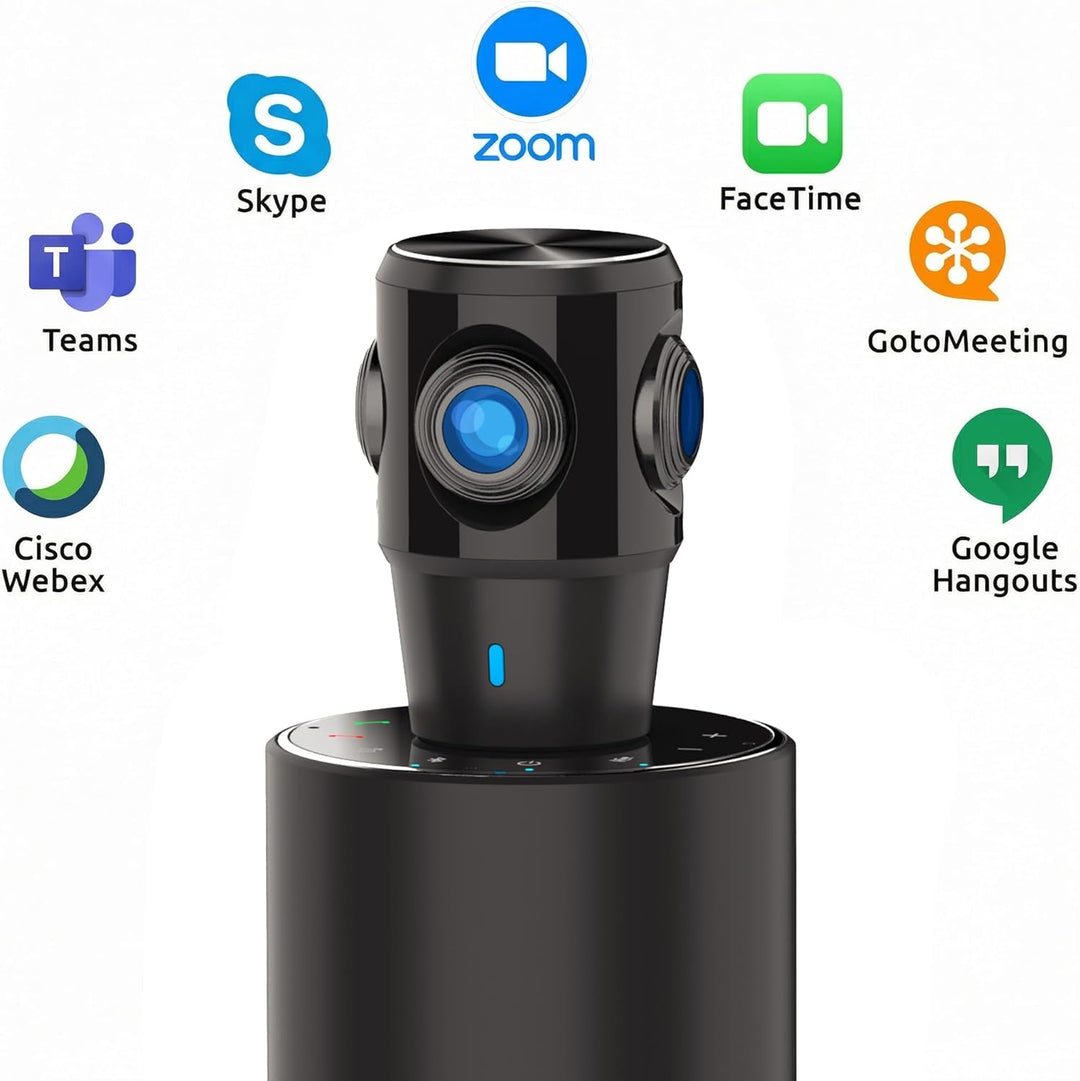 TOUCAN Video Conference System 360 – Professionelle Plug-und-Play-USB-Webcam mit 360°-Kamera, omnidi