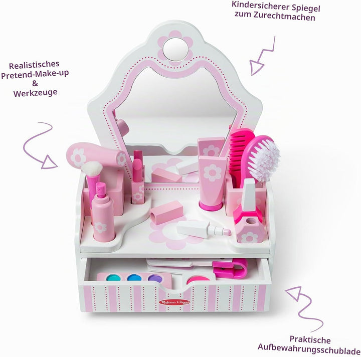 Melissa & Doug Schminktischspielset | Fantasiespiel | Spielset | 3+ | Geschenk für Jungen oder Mädch