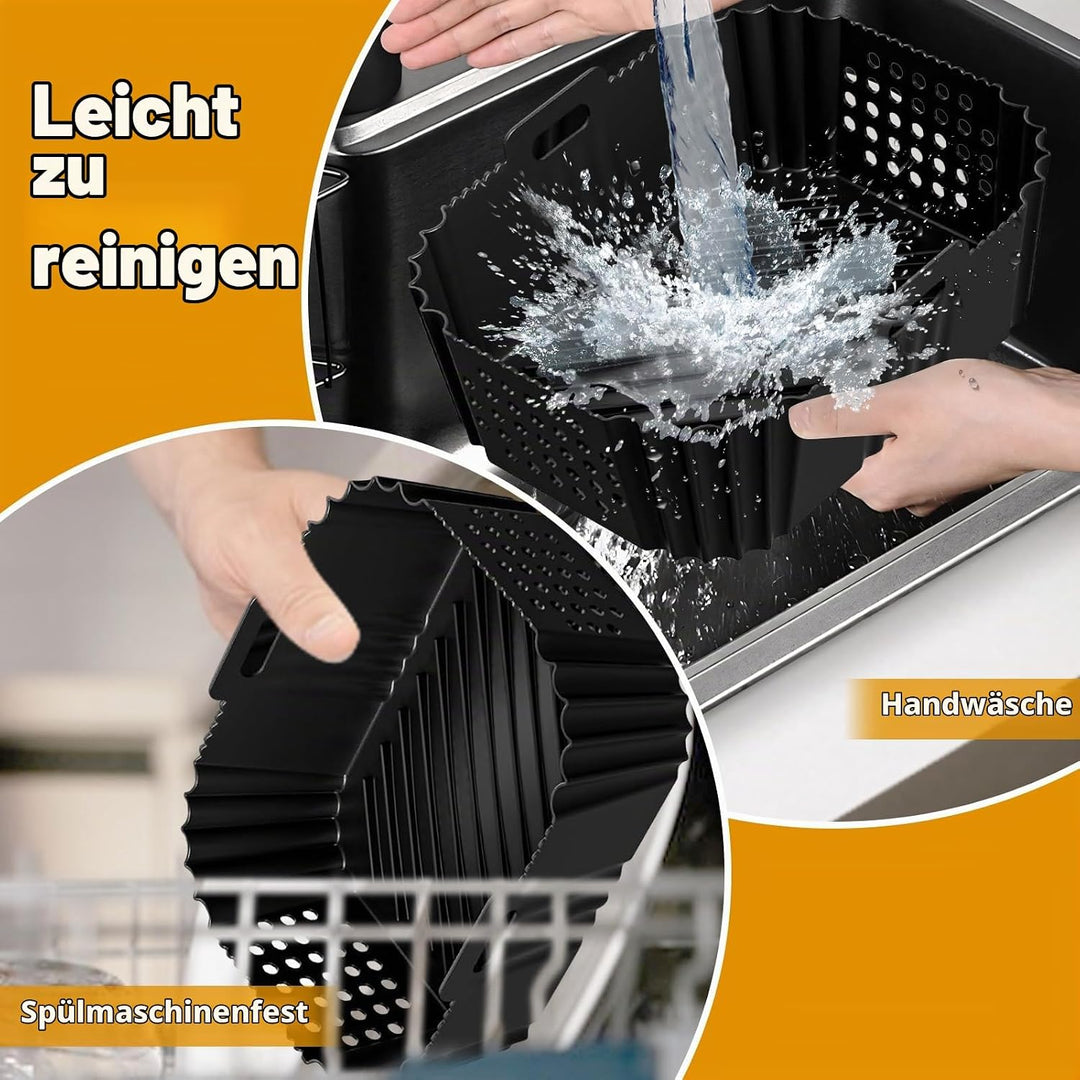 Heissluftfritteuse Zubehör für Ninja Double Stack XL SL400EU 9,5L, 17 Stück Airfryer Silikonform Zub